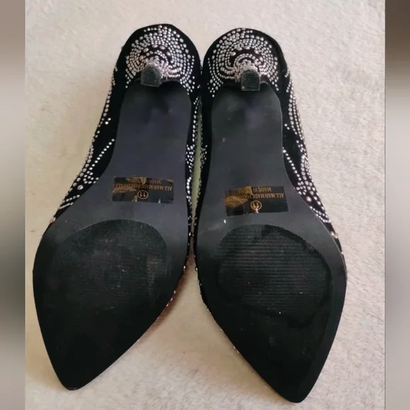 Shiekh Elegant Black Heels Covered In Rhinestone - Picture 14 of 17